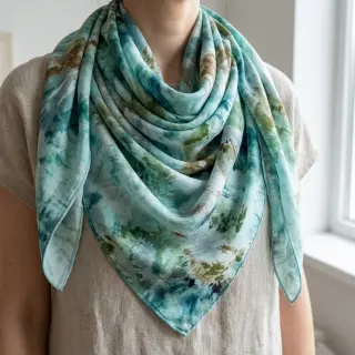 Viskóza TWILL Messy TIE DYE design A