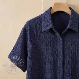 Bomullstyg SMOGGED EMBROIDERY navy