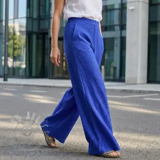 Bomullstyg SMOGGED EMBROIDERY cobalt