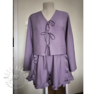 Viskos med lin BUBBLY lilac