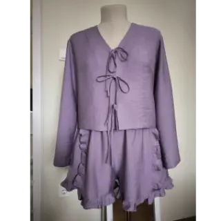 Viskóza s ľanom BUBBLY lilac