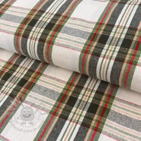 Dekorationstyg Ecossais ecru vert