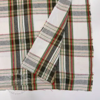 Dekorationstyg Ecossais ecru vert