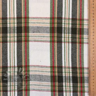 Dekorationstyg Ecossais ecru vert