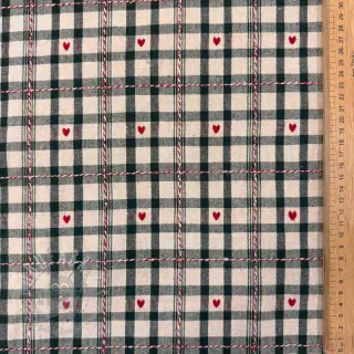 Dekorationstyg jacquard Villars ecru vert