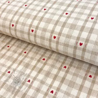 Dekorationstyg jacquard Ollon ficelle rouge