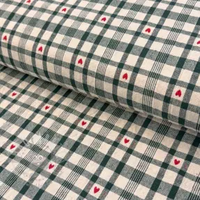 Dekorationstyg jacquard Ollon vert rouge