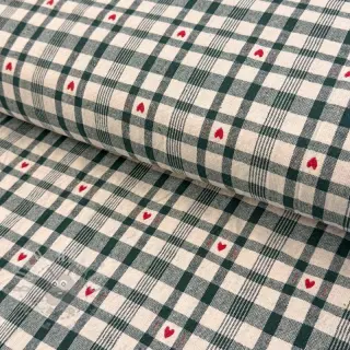 Dekorationstyg jacquard Ollon vert rouge