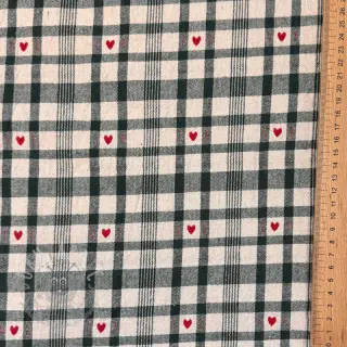Dekorationstyg jacquard Ollon vert rouge
