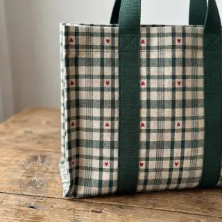 Dekorationstyg jacquard Ollon vert rouge