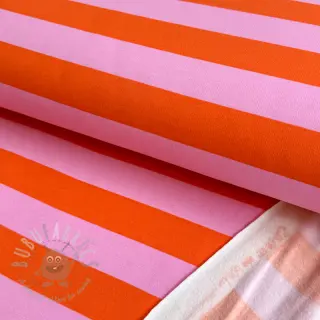 Kardat sweatshirttyg SOFT Stripes orange