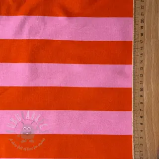 Kardat sweatshirttyg SOFT Stripes orange