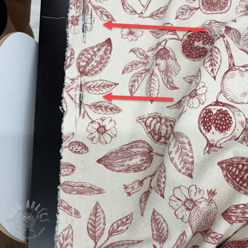 Dekorationstyg RUSTIC VINTAGE PRINT Granata groseille 2nd class
