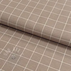Dekorationstyg premium Perfect grid lines taupe