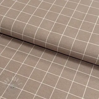 Dekorationstyg premium Perfect grid lines taupe