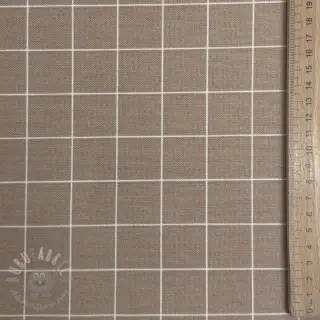 Dekorationstyg premium Perfect grid lines taupe