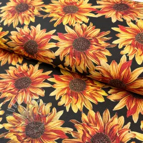 Dekorationstyg premium Golden bloom night digital print