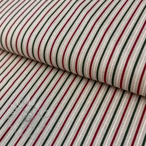 Dekorationstyg Linenlook Little Xmas stripe