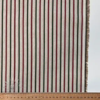 Dekorationstyg Linenlook Little Xmas stripe