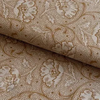 Dekorationstyg Linenlook Bloomy art craft yellow