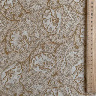 Dekorationstyg Linenlook Bloomy art craft yellow