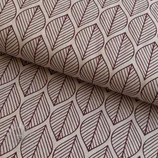 Dekorationstyg Linenlook Leaf line minimalist wine