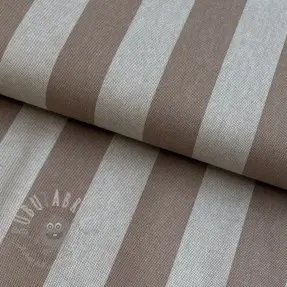 Dekorationstyg Linenlook Joyful basic stripe taupe