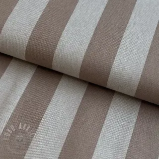 Dekorationstyg Linenlook Joyful basic stripe taupe