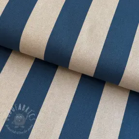 Dekorationstyg Linenlook Joyful basic stripe denim