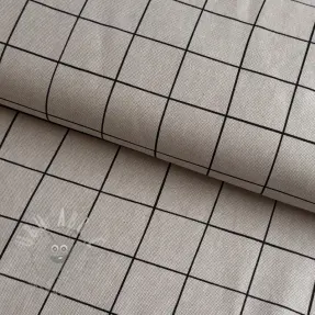 Dekorationstyg Linenlook Freehand grid lines