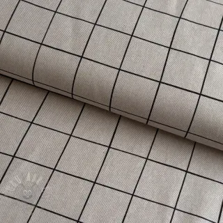 Dekorationstyg Linenlook Freehand grid lines