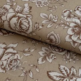 Dekorationstyg Linenlook Elegant rose bloom yellow