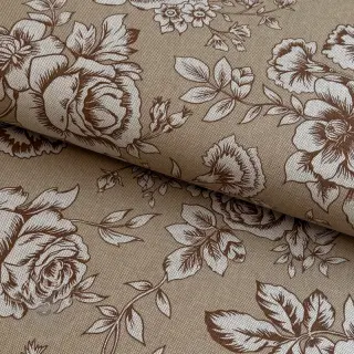 Dekorationstyg Linenlook Elegant rose bloom yellow