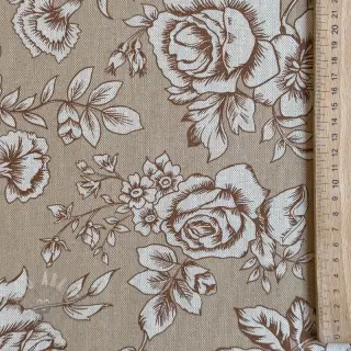 Dekorationstyg Linenlook Elegant rose bloom yellow