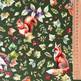 Dekorationstyg premium Animal forest dream army digital print