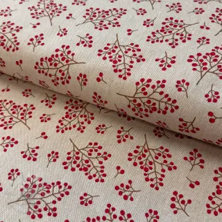Dekorationstyg Linenlook Winter berry bloom