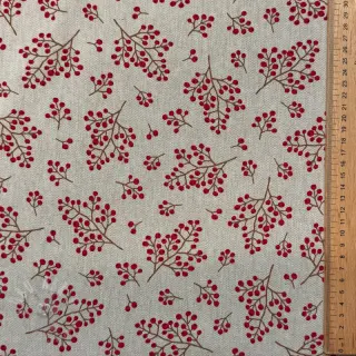 Dekorationstyg Linenlook Winter berry bloom
