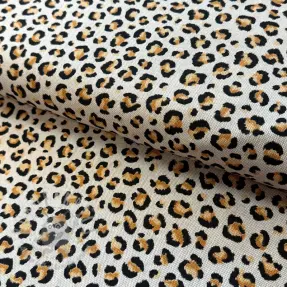 Dekorationstyg Linenlook Leopard animal small