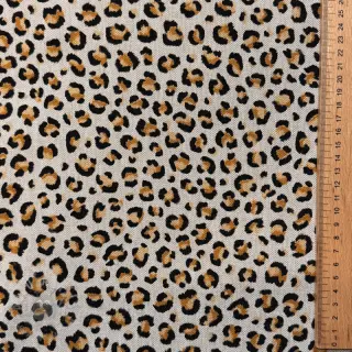 Dekorationstyg Linenlook Leopard animal small