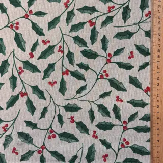 Dekorationstyg Linenlook Holly branch Xmas