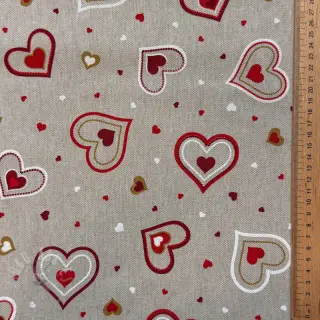 Dekorationstyg Linenlook Sweet heart joy