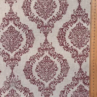 Dekorationstyg Linenlook Baroque damask charm wine