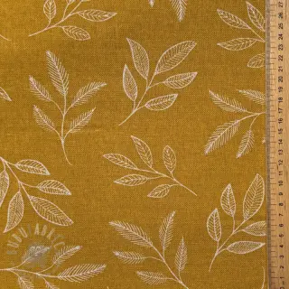 Dekorationstyg Linenlook Elegant leaf branch yellow