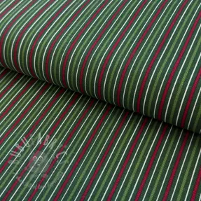 Dekorationstyg premium Line Xmas stripe army