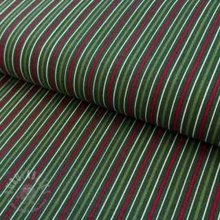 Dekorationstyg premium Line Xmas stripe army