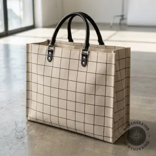 Dekorationstyg Linenlook Freehand grid lines
