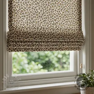 Dekorationstyg Linenlook Leopard animal small