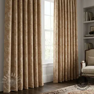 Dekorationstyg Linenlook Bloomy art craft yellow