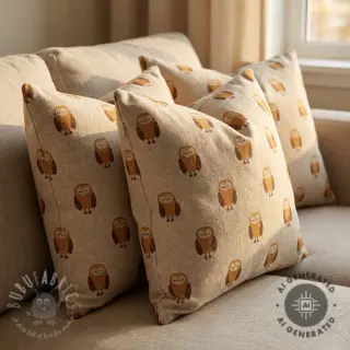 Dekorationstyg Linenlook Night owl nap