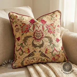 Dekorationstyg GOBELIN premium Ornate art craft beige